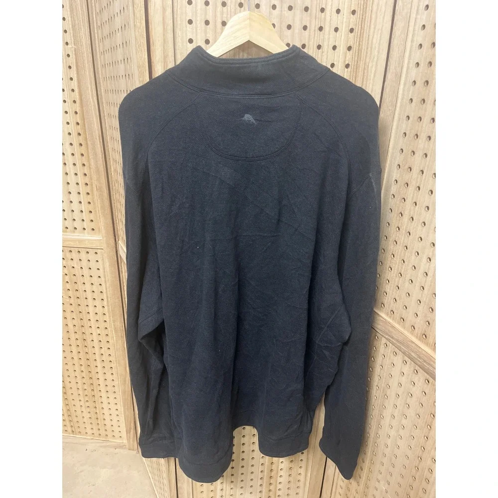Tommy Bahama Mens Pullover Fleece Sweatshirt Black XXL TTG Reversible - Picture 6 of 6